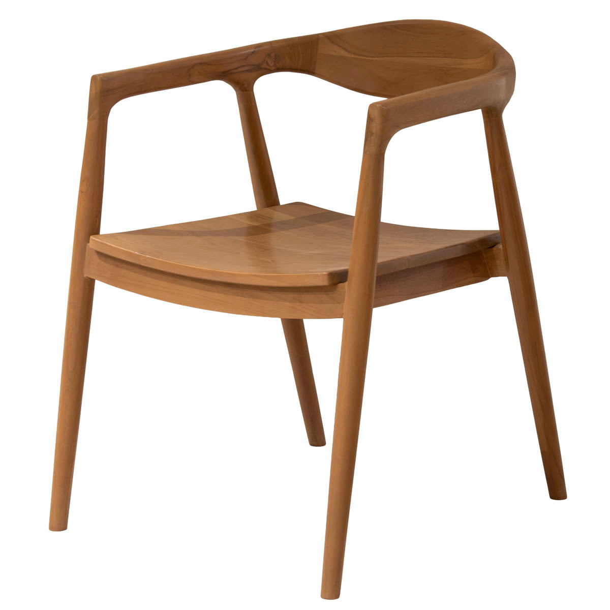 DÉJA Living Eetkamerstoel Liva - Teakhout - Naturel - Set van 2