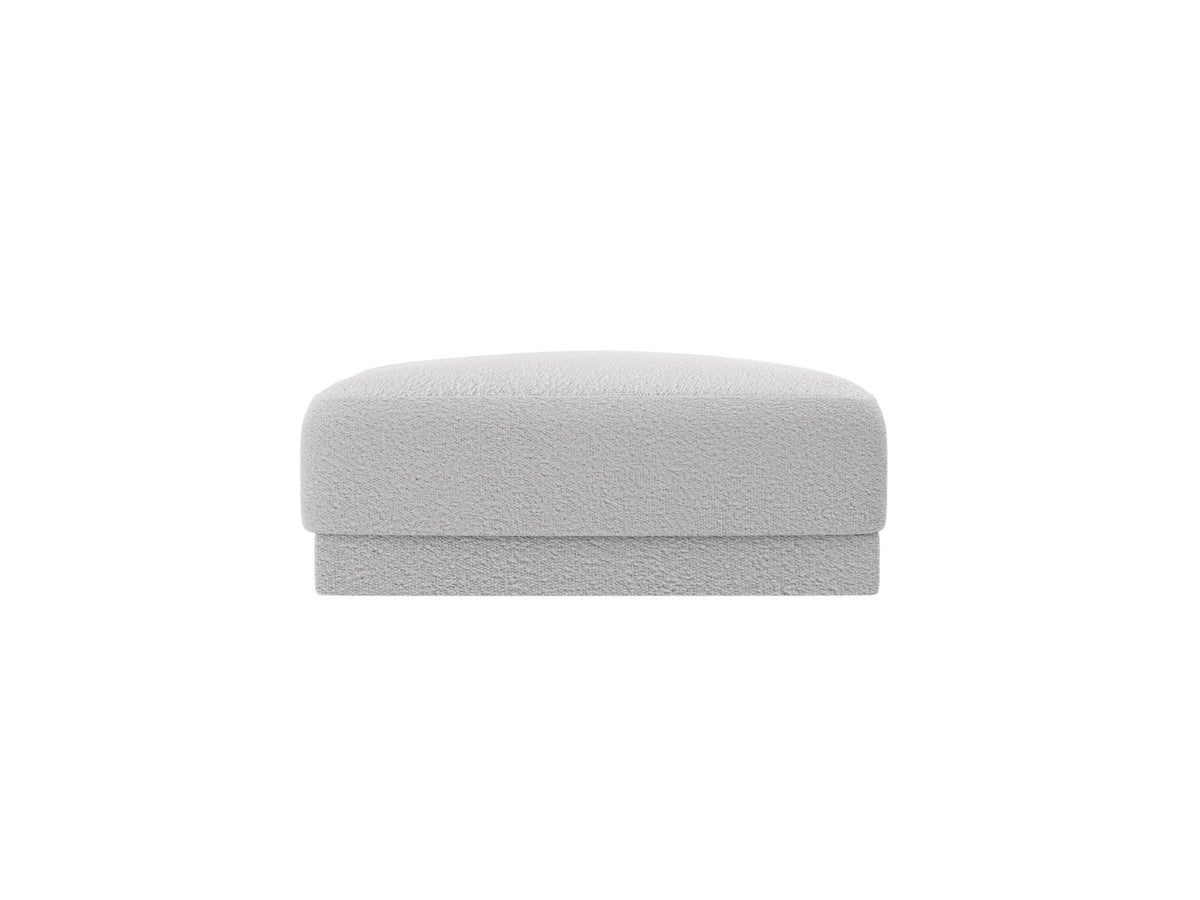 Micadoni Poef Miley boucle lichtgrijs - 90x90x40cm
