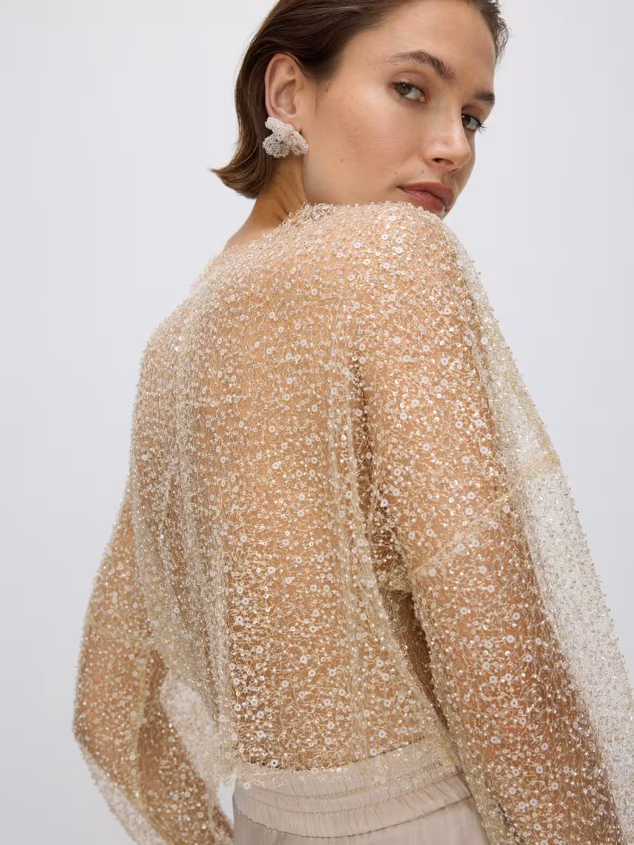 Transparent Sequin Blouse