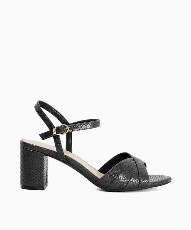 Mallorca Grey - Block Heel Open Toe Sandals