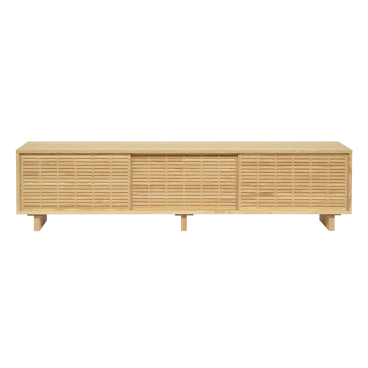Naan Furniture TV meubel Mitjana - Natuurlijk ongelakt massief grenen - 3 deuren - 180 cm