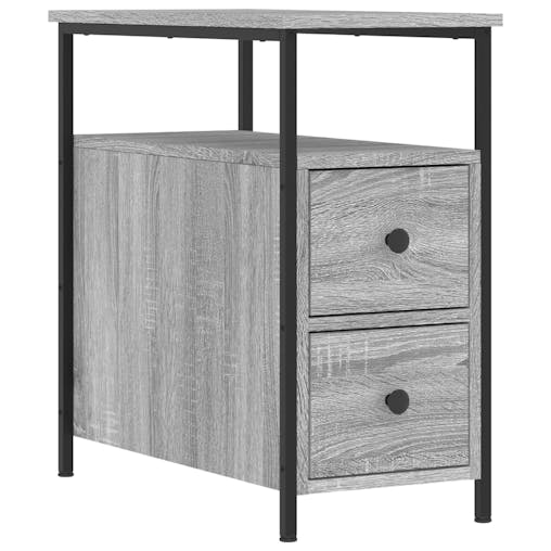 NNEVL Bedside Cabinets 2 pcs Grey Sonoma 30x60x60 cm Engineered Wood
