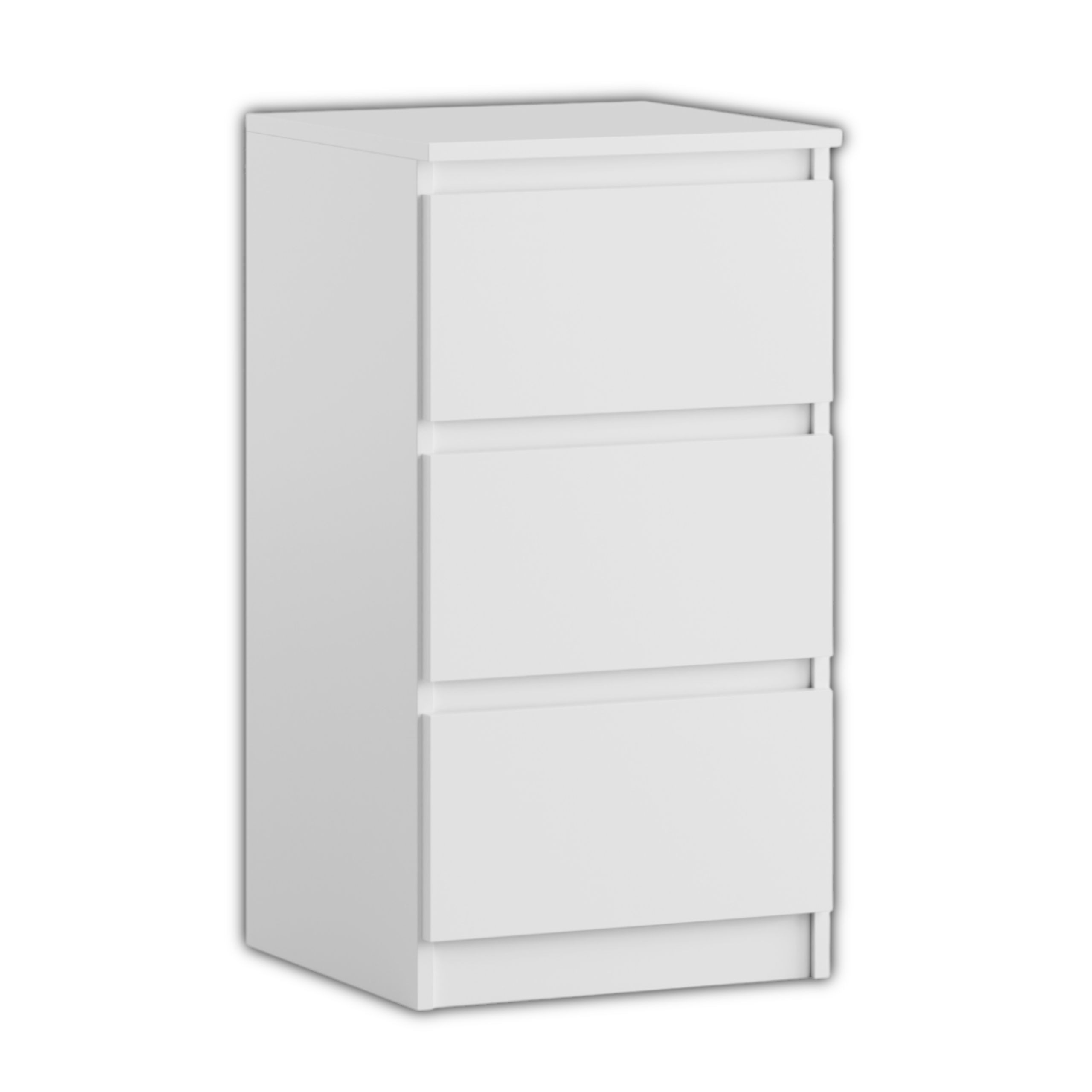 Komoda BASIC 3 szuflady – Biała | 40x75x40 cm