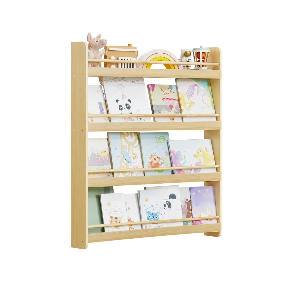 Bibliothèque murale pour enfants avec rangements jouets
