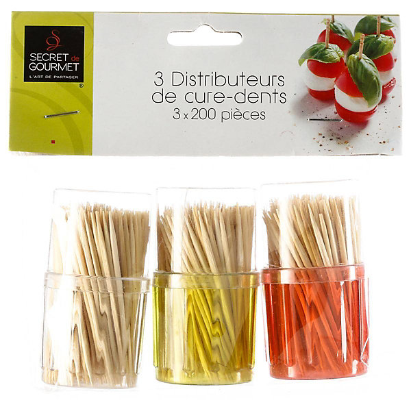 3 boîtes 200 cure dents bambou - 5Five