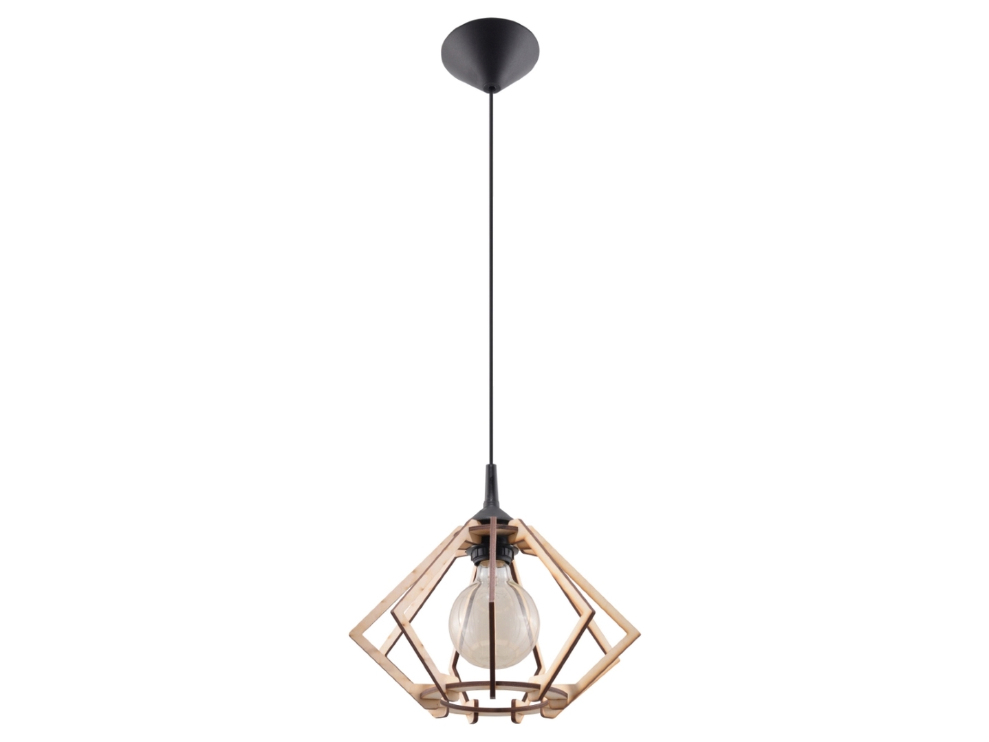 Lampa wisząca Pompelmo drewniana beżowa
