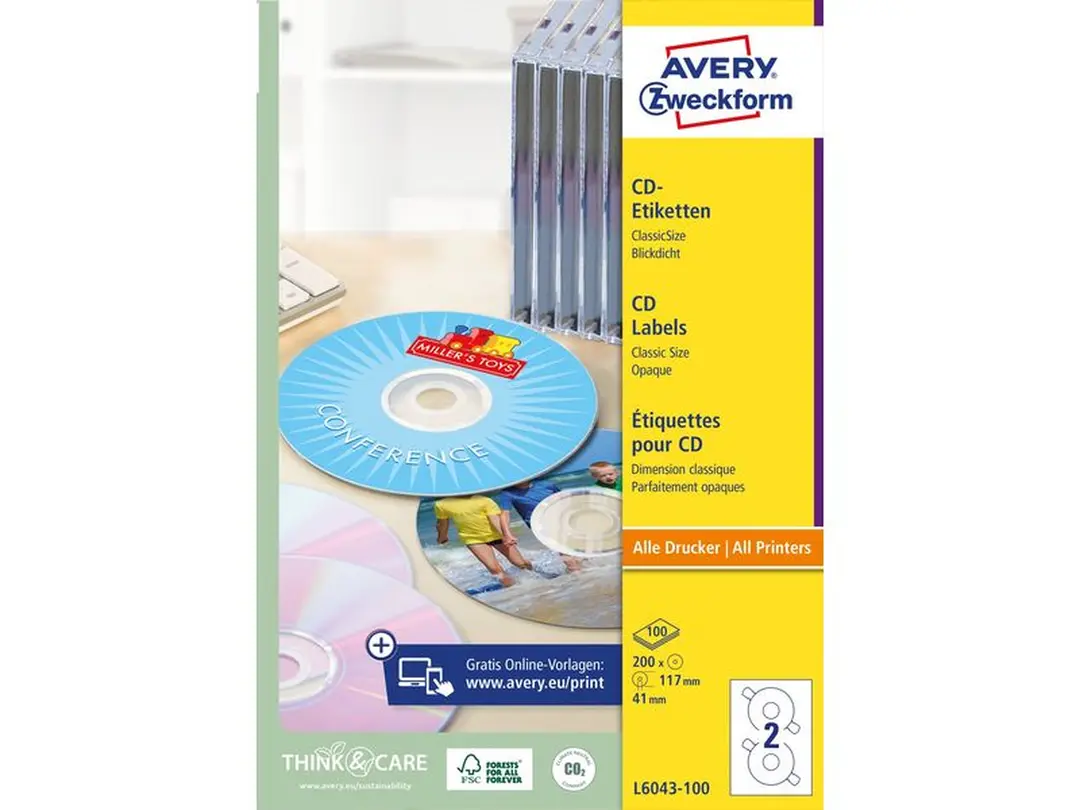 Etiketten 100er-Set ClassicSize