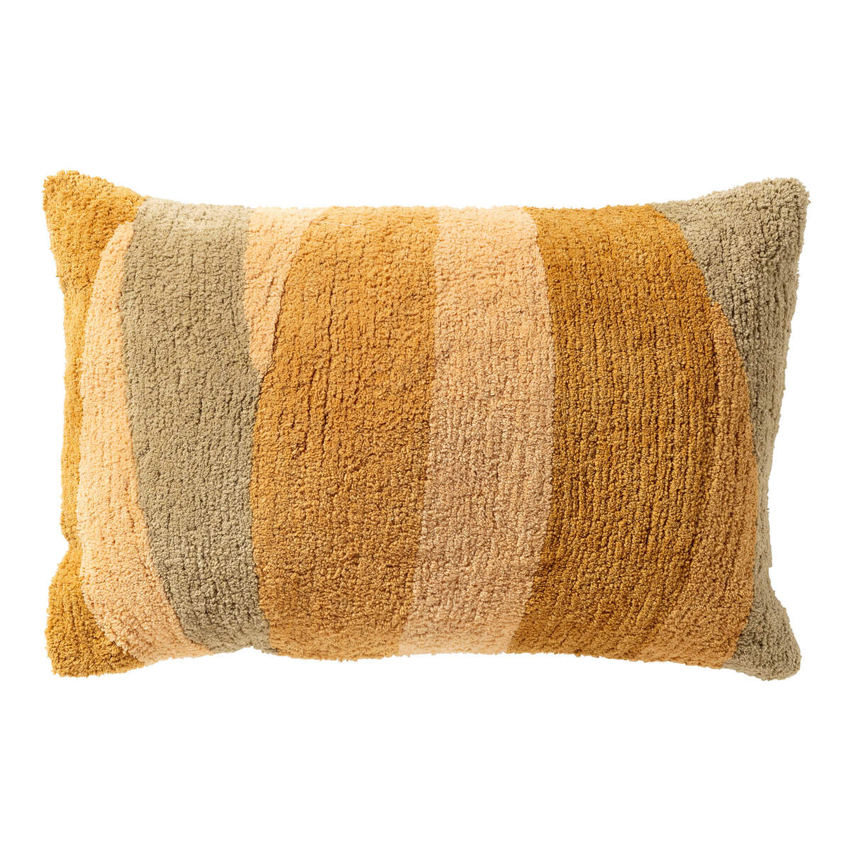 IMME - sierkussen 40x60 cm - organisch gestreept - Sponge - geel