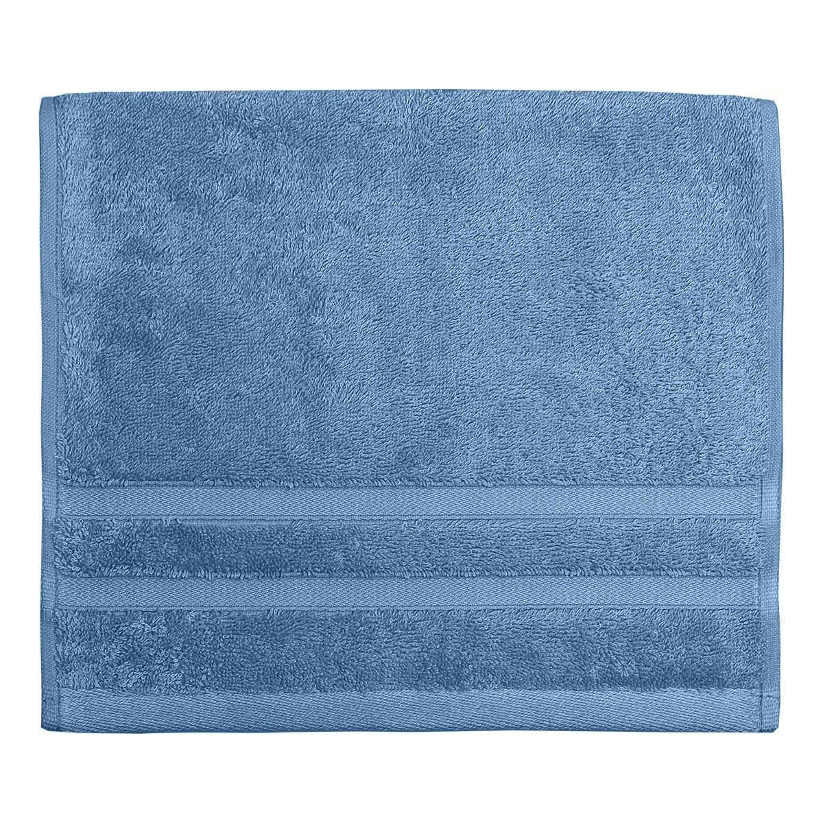 SENSILK - Lot de 3 serviettes invité 600 gr/m²  cobalt 30x50 cm