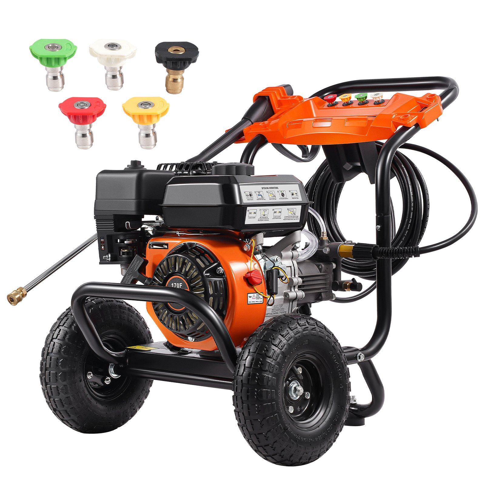 Myjka spalinowa 3500 PSI 10L/min 5 dysz - do samochodów i myjni