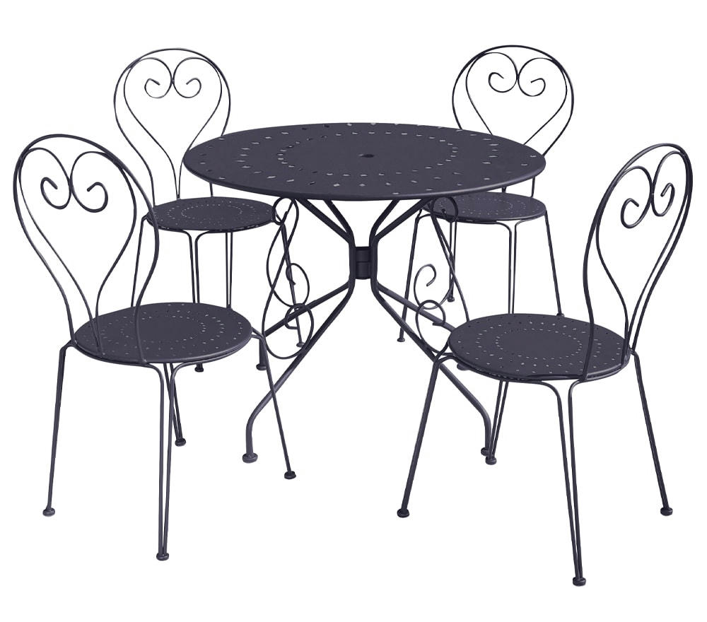 CASABLANCA - Ensemble repas de jardin  4 places en acier