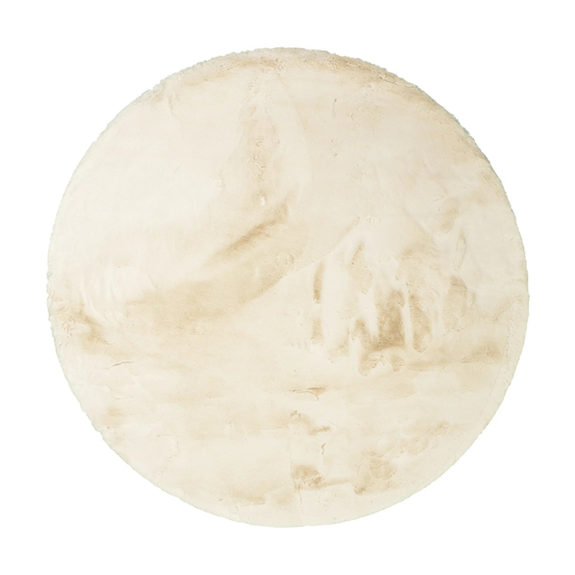 Mrcarpet Rond Hoogpolig vloerkleed Extra Zacht Fluffy - Creme 200cm