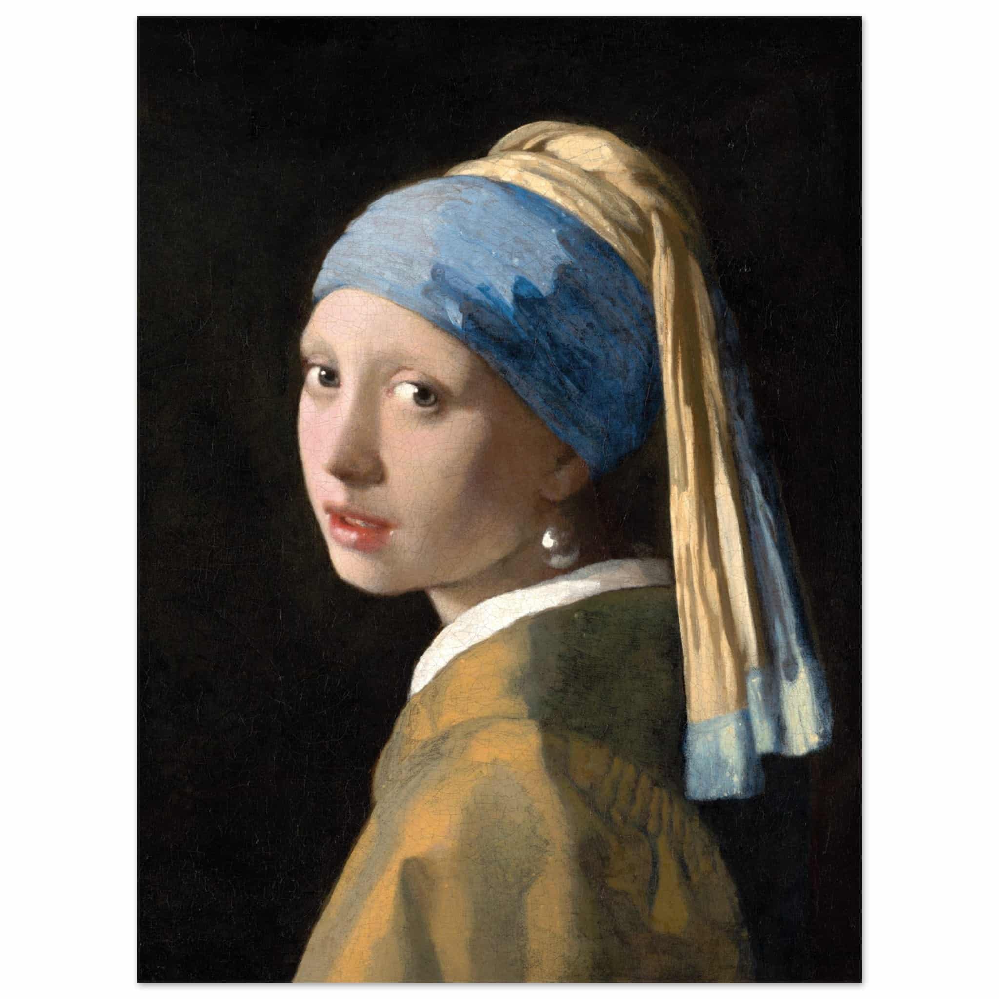 Artfulprints Poster Johannes Vermeer - Meisje met de parel  - 30x40 cm - Meerkleurig