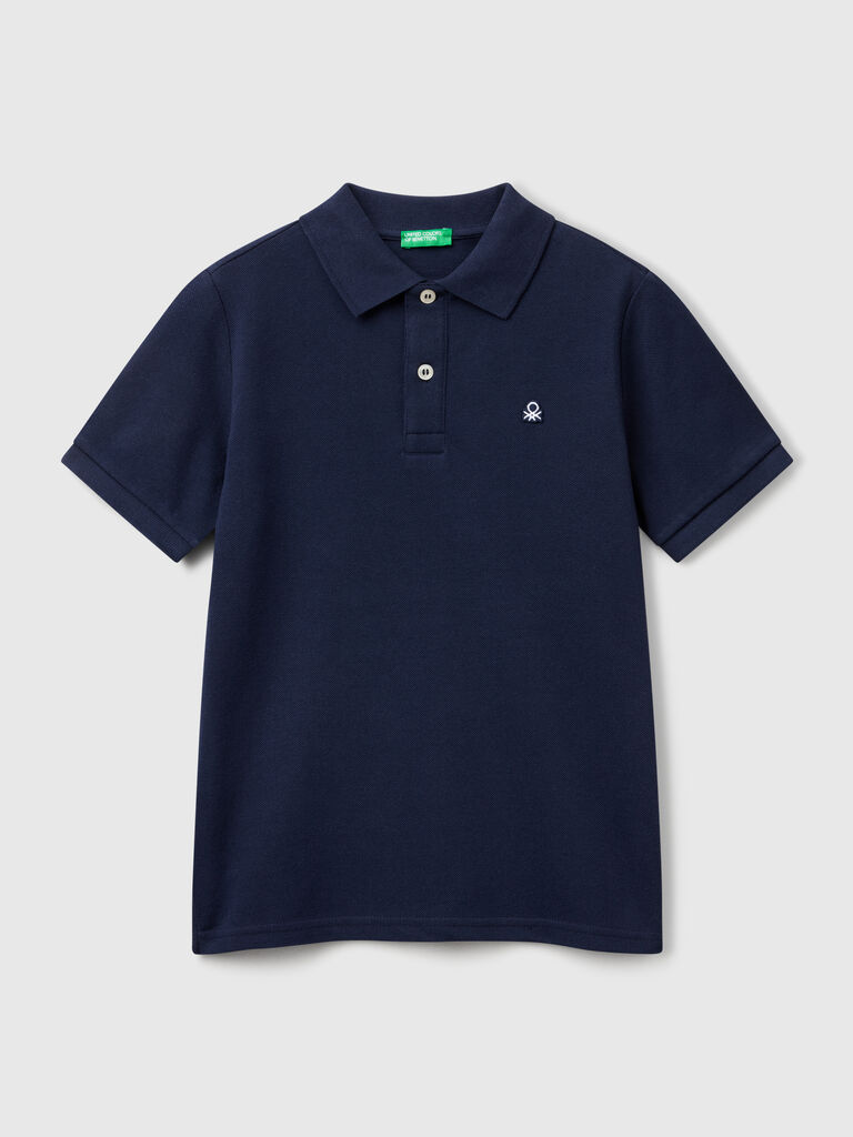 Slim fit polo in pure cotton