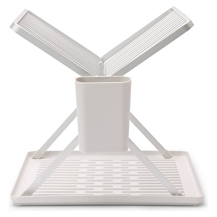 Brabantia Sink Side Foldable Plastic Dish Rack - Light Grey