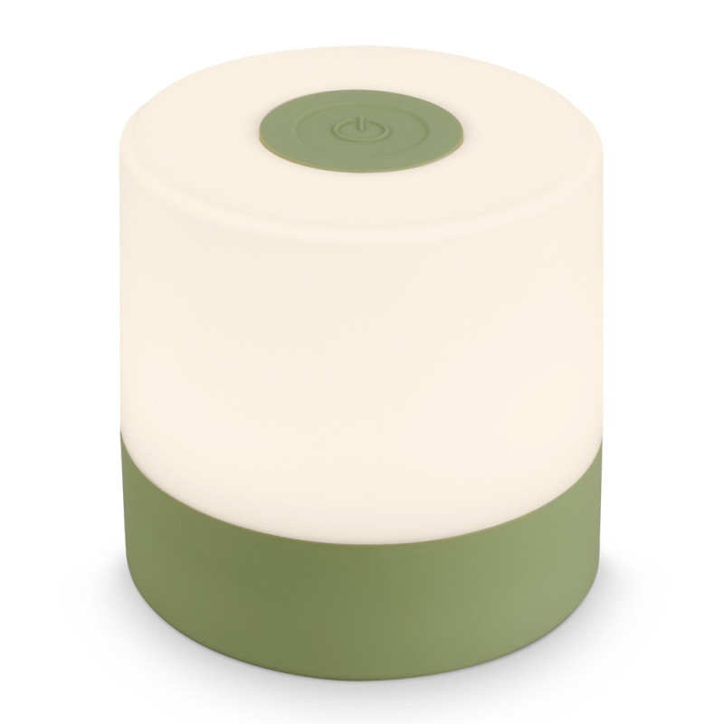 Lampe de table rechargeable LED blanc chaud verte 2 W BRILONER