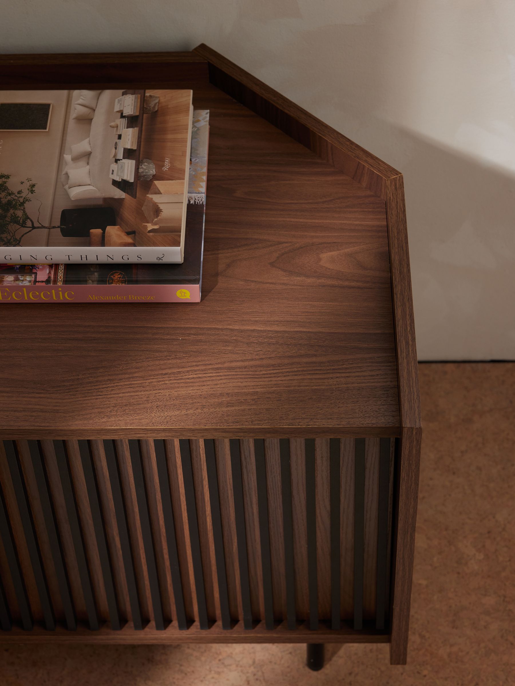 Blaze Corner Up to 50 Inch TV Unit in Dark Walnut Effect