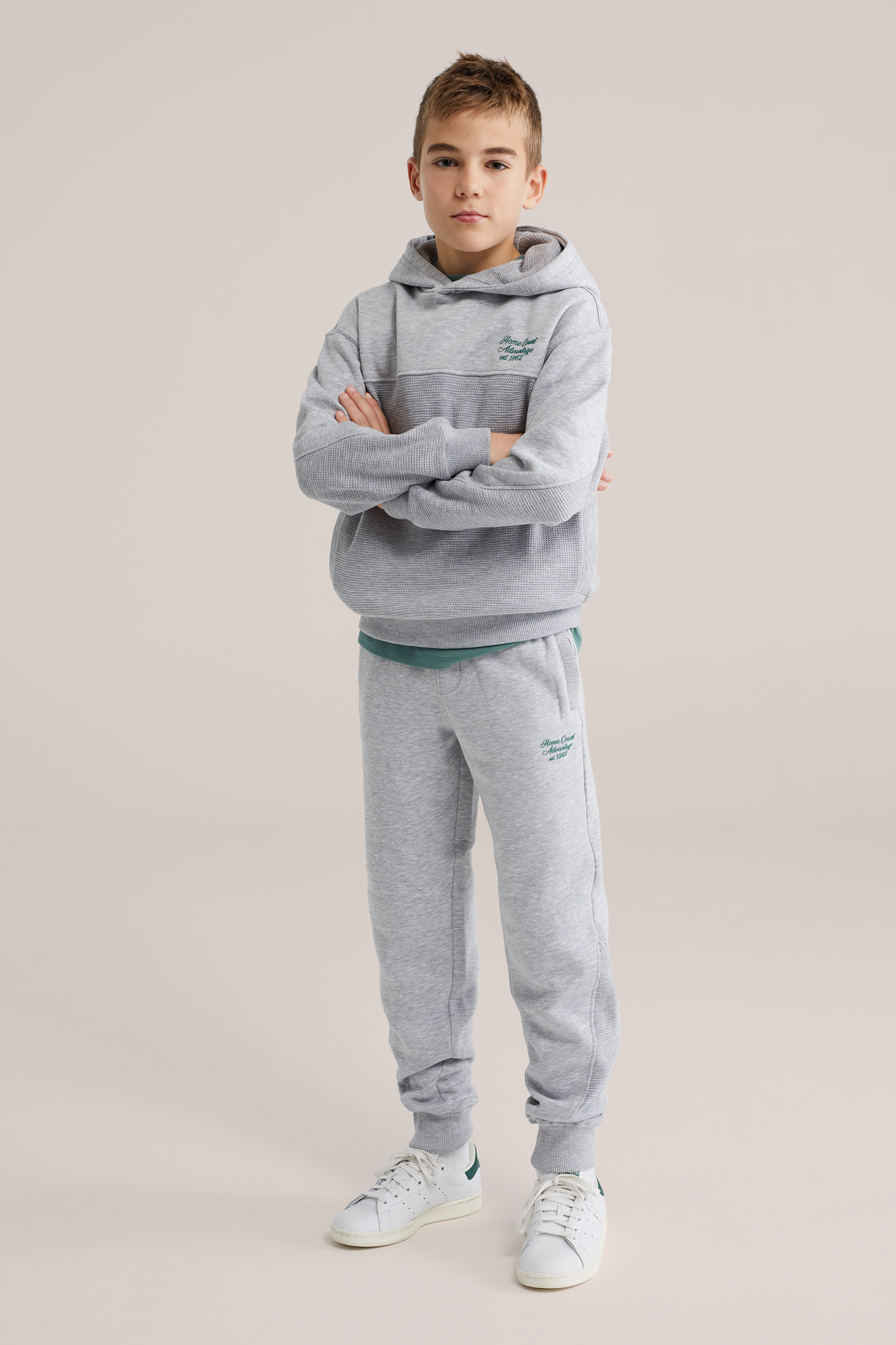 Jongens regular fit joggingbroek met structuurdetail