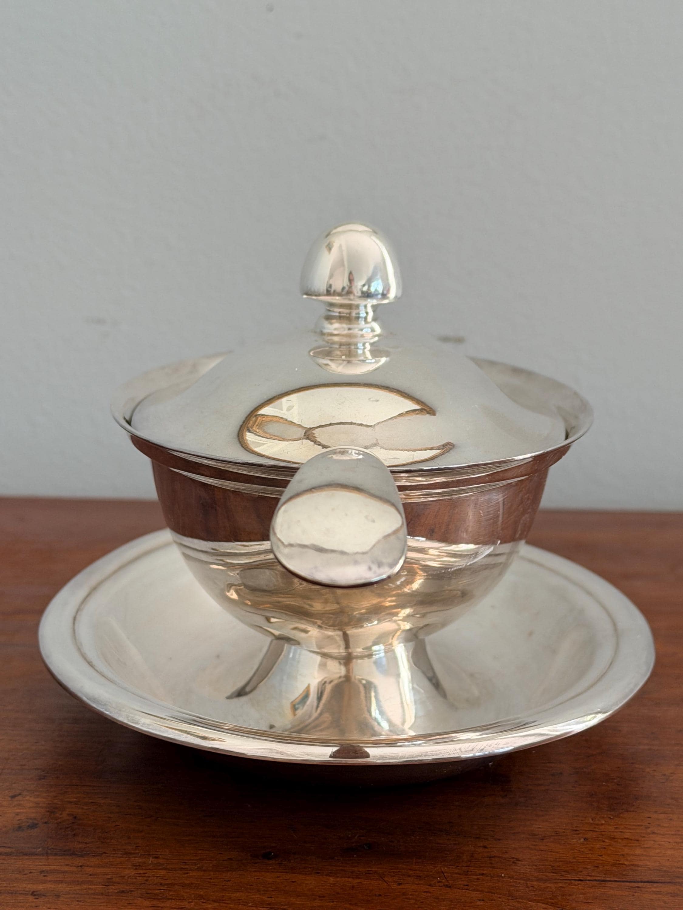 Vintage Reed and Barton Silverplate Gravy Boat with Ladle