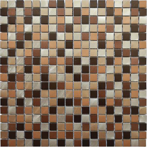 MOSAIQUE CARRE MARRON 1 PLAQUE 30,5 x 30,5 CM CASA LINEA