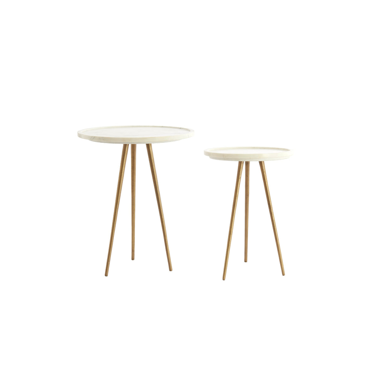 Light & Living bijzettafel Prato - wit - Ø43cm