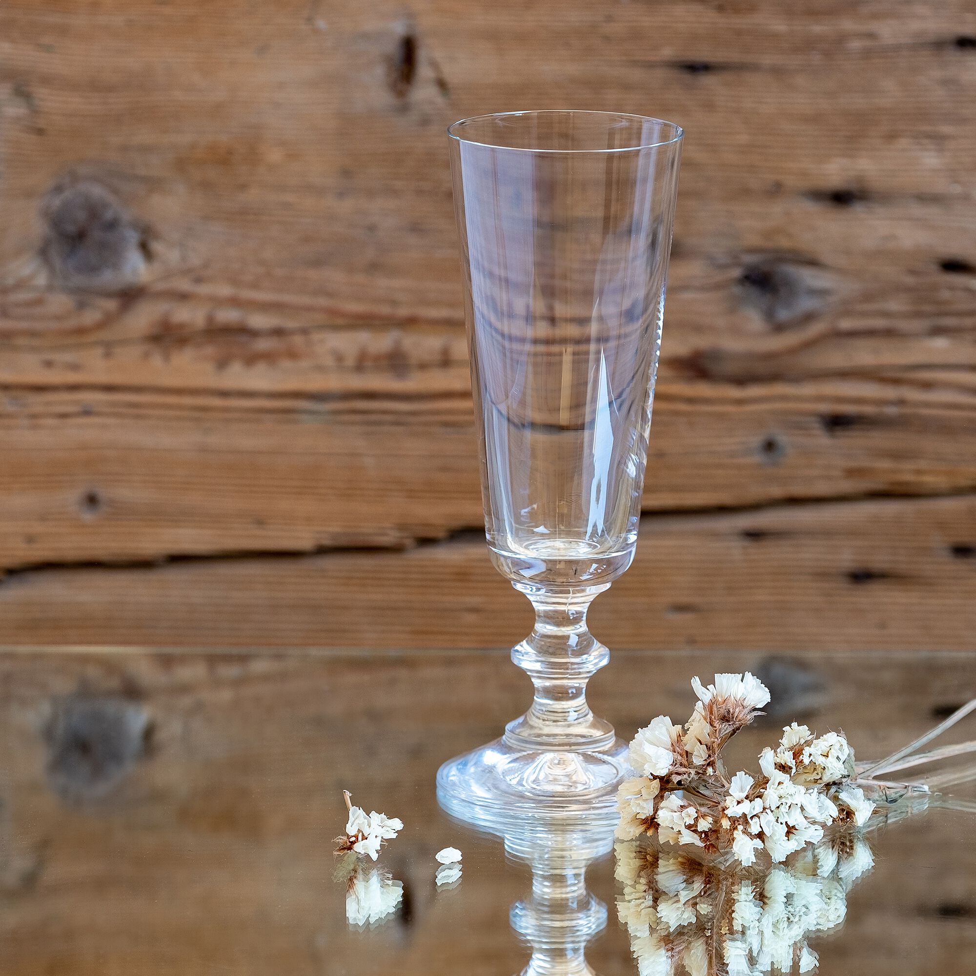 FRANCE - Flûte à champagne conique en verre 17cl - transparent
