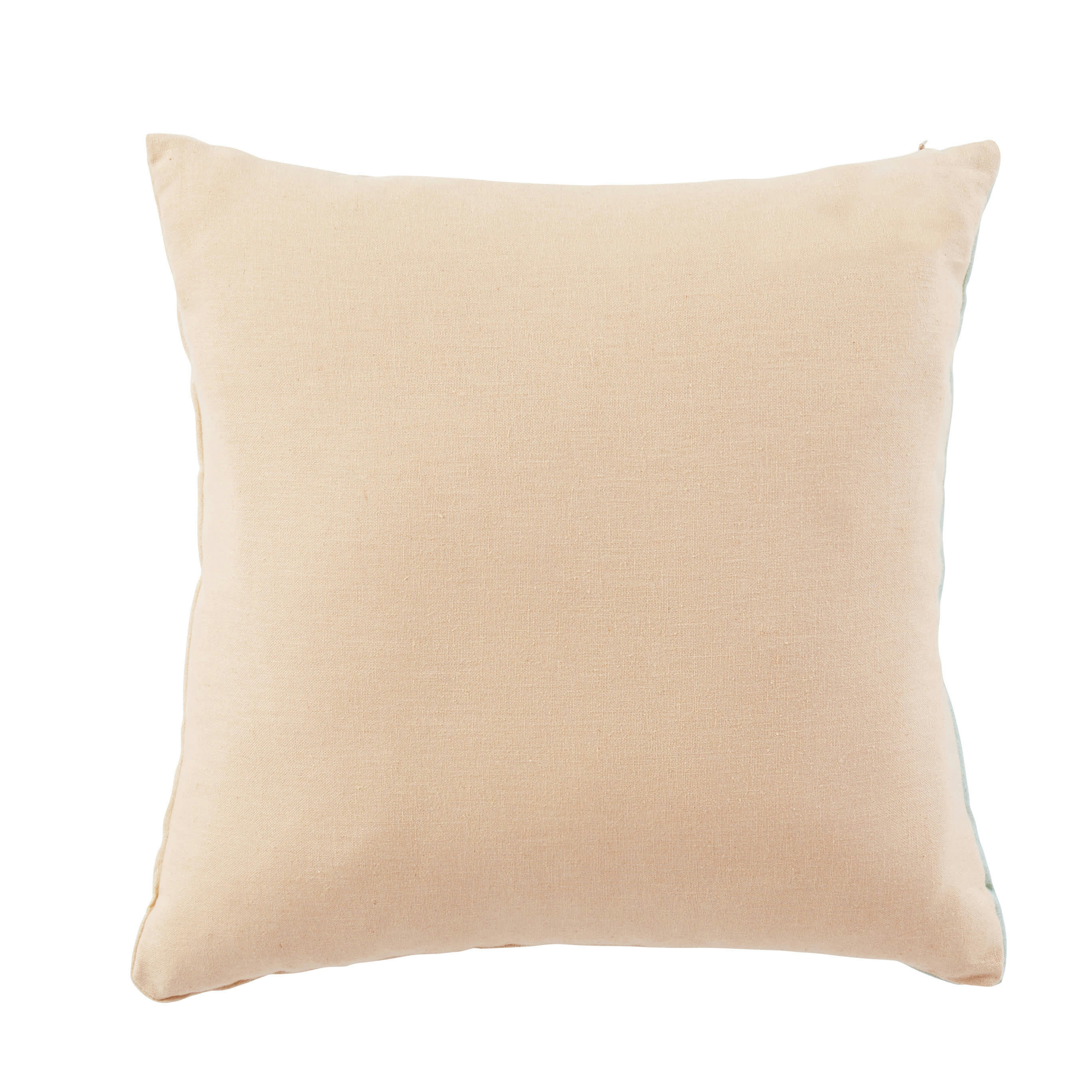 ROSA - Coussin à motif imprimé floral rose hibiscus et bleu vert 45x45