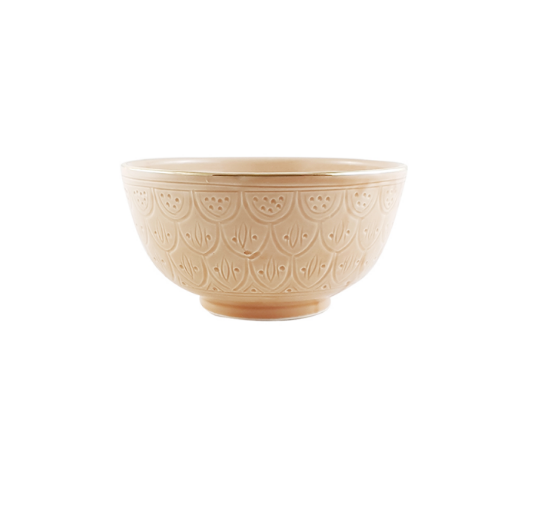 Chabi Chic Schaaltje - Empreinte - zand/goud - keramiek - Ø 9 cm x H 10 cm