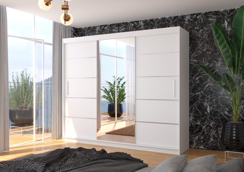 Szafa przesuwna z lustrem SALTO 250 White