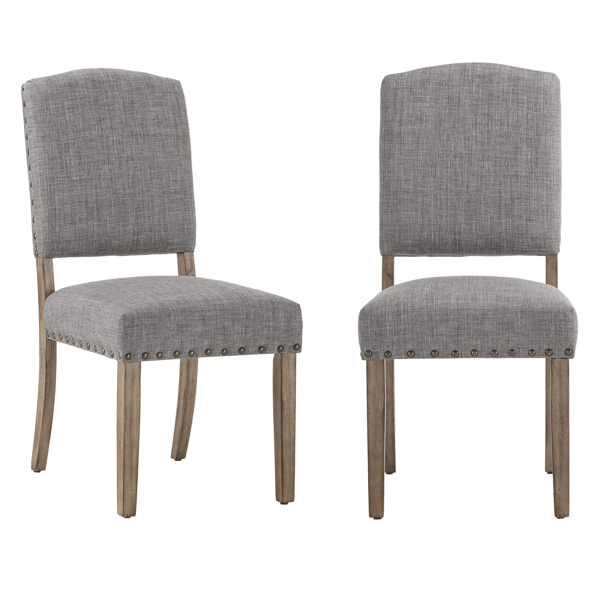 Krakova Linen Nailhead Chairs (Set of 2)