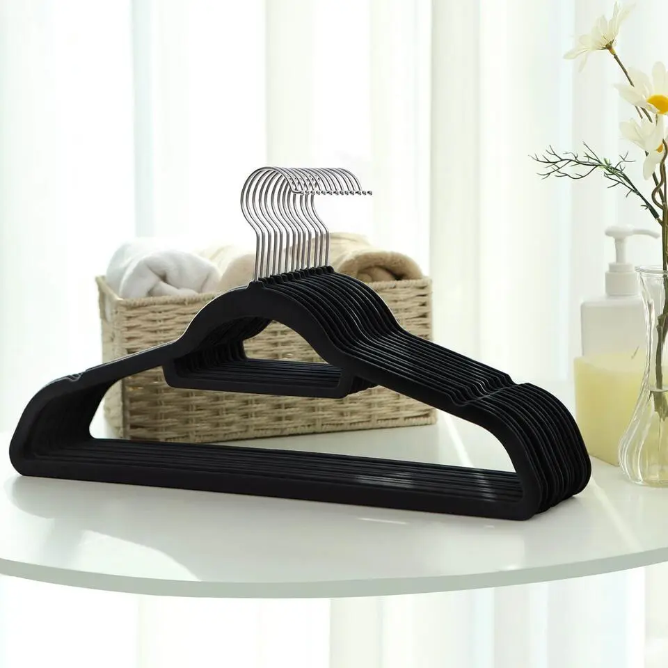 50 Anti-slip kleerhangers -Ultra-dunne Kledinghangers met Fluweel