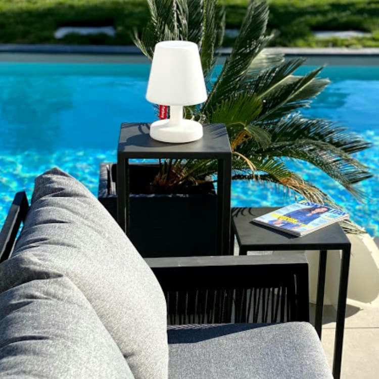 COLLECTION MOBILIER DE JARDIN - Table d'appoint de jardin acier noir H50cm