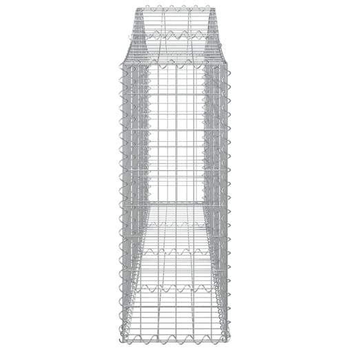 NNEVL Arched Gabion Baskets 10 pcs 200x30x80/100 cm Galvanised Iron