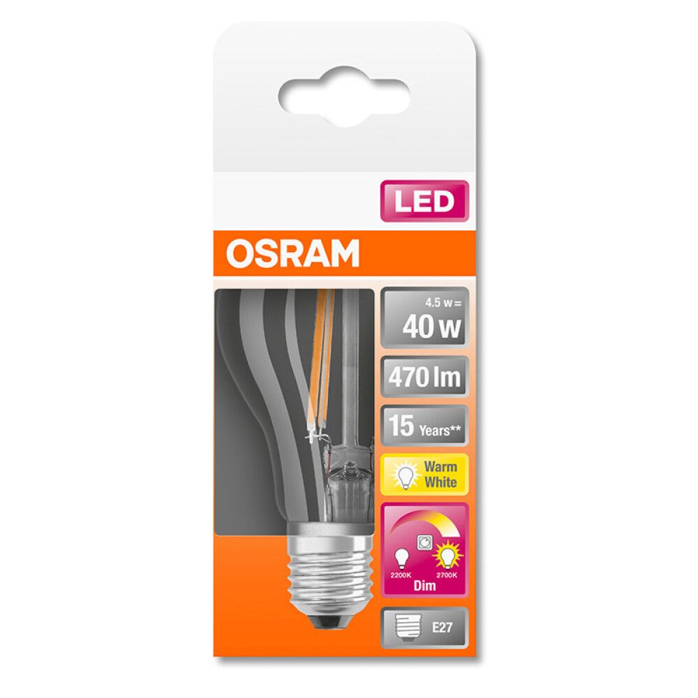 LYSPÆRE OSRAM STAR  LED DIMBAR 4W E27