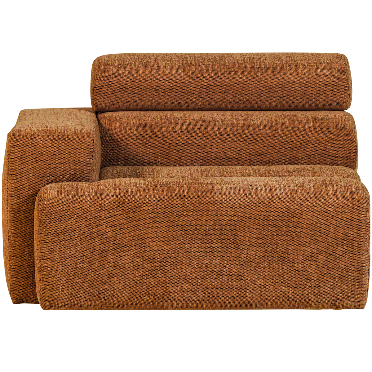 WOOOD 1-zits element bank arm links Novi - Polyester - Oranje Melange - 86x109x113