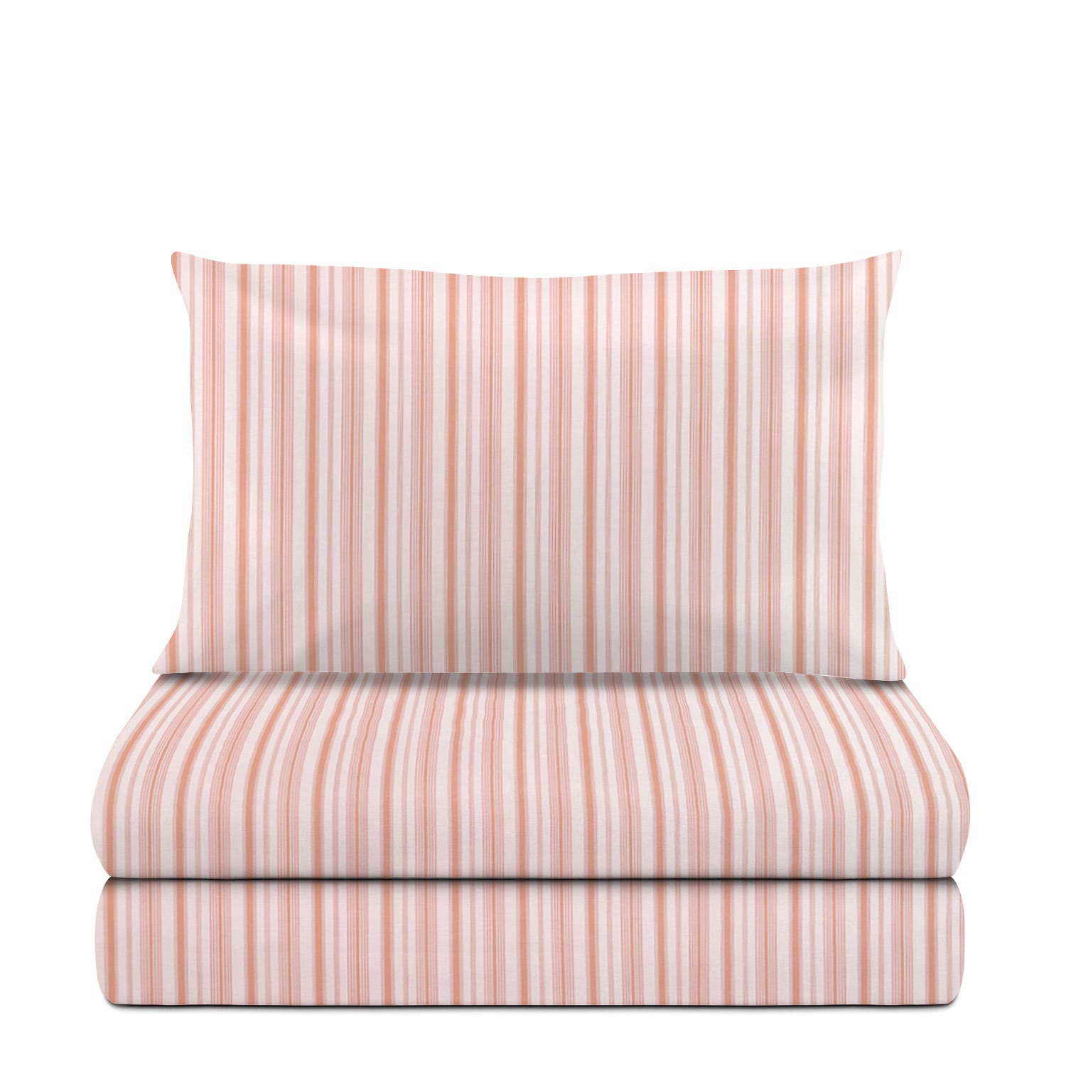 Completo letto singolo righe rosa