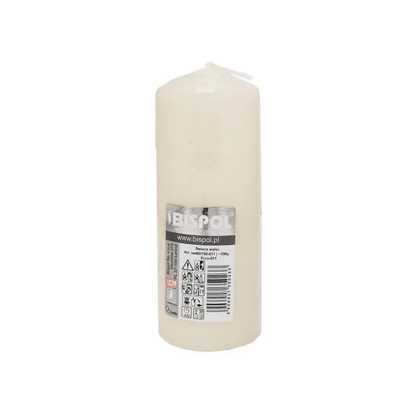 Bispol Pillar Candle Ivory 330g 15cm