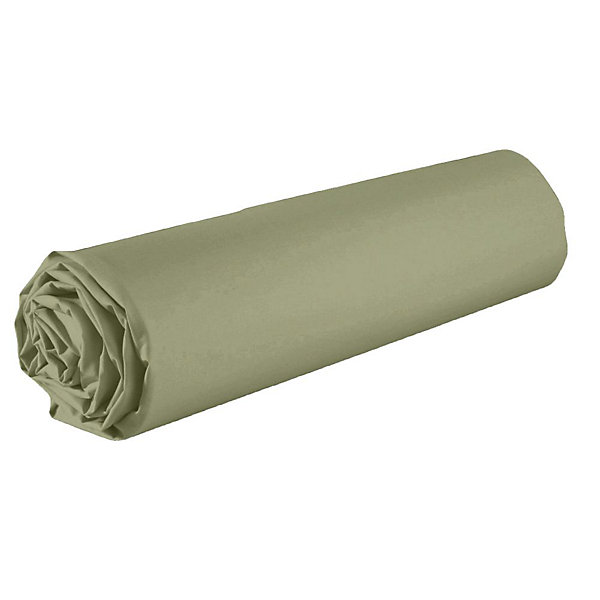 Drap housse 160x200  35 cm 100% coton 57 fils verveine