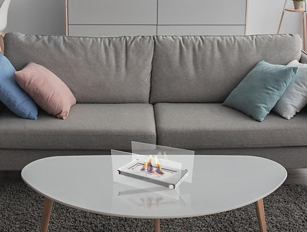 Cheminée éthanol de table en acier inoxydable