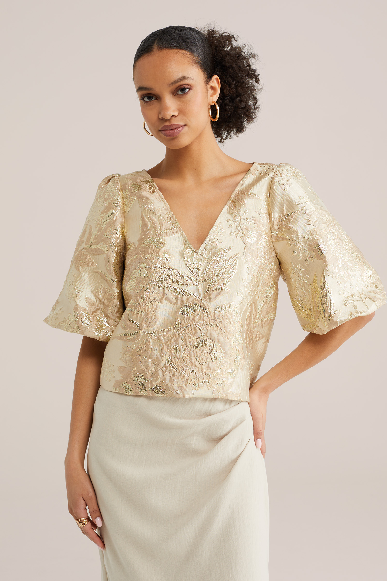 Dames top met glittergaren