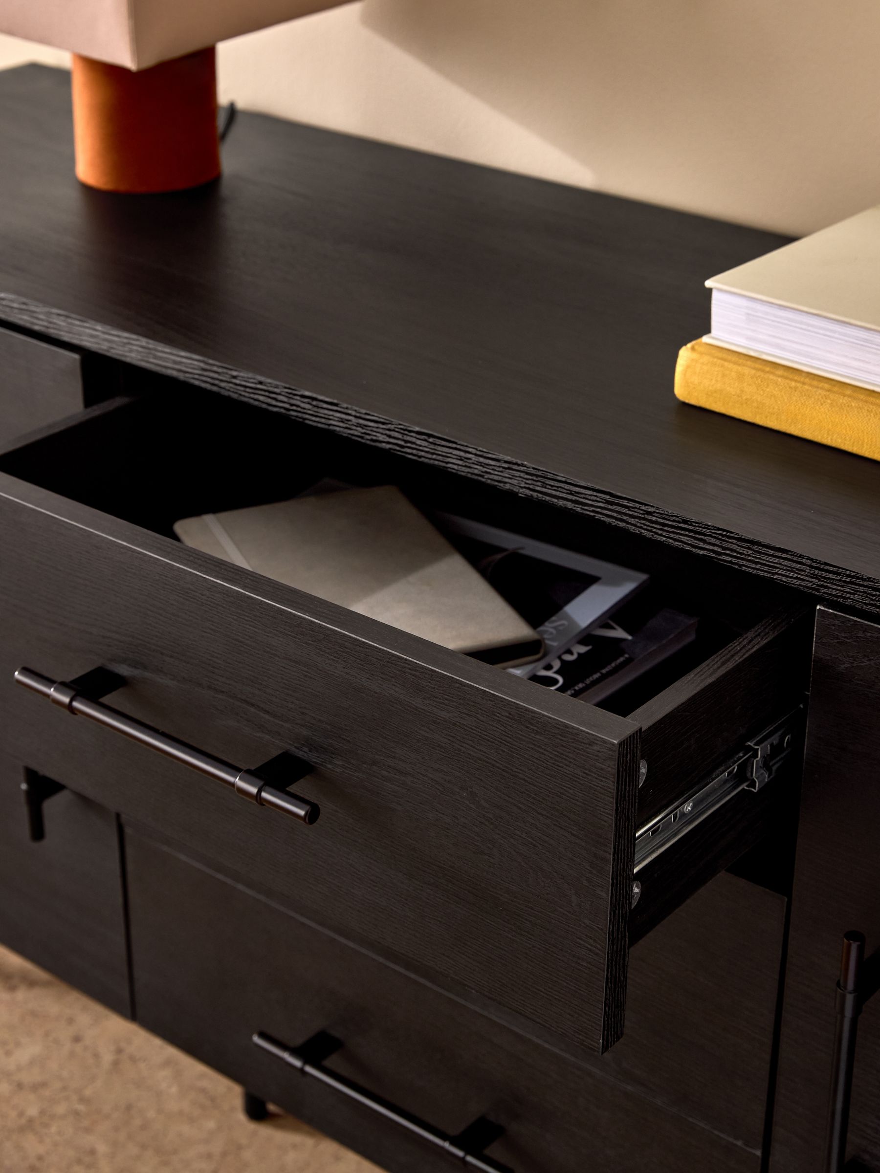 Zeke Large Sideboard in Dark Oak Effect