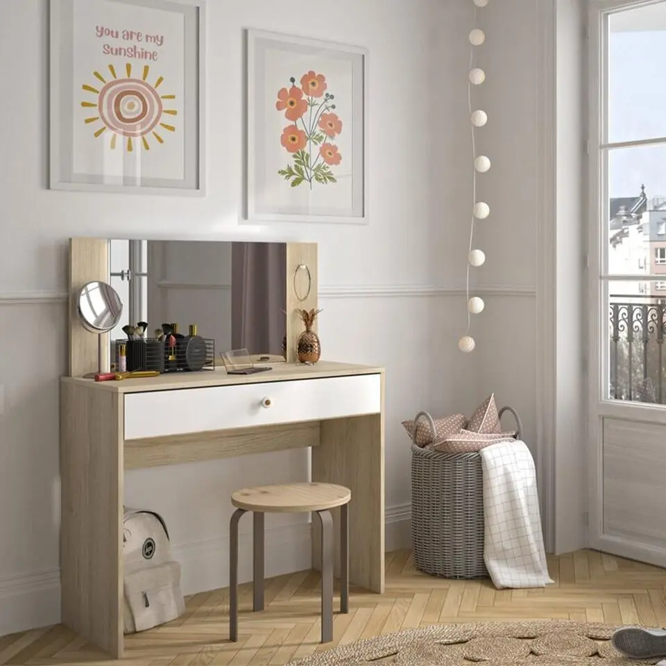 Calicosy - MAKEUP Kaptafel - Wit - 44x94x121 cm