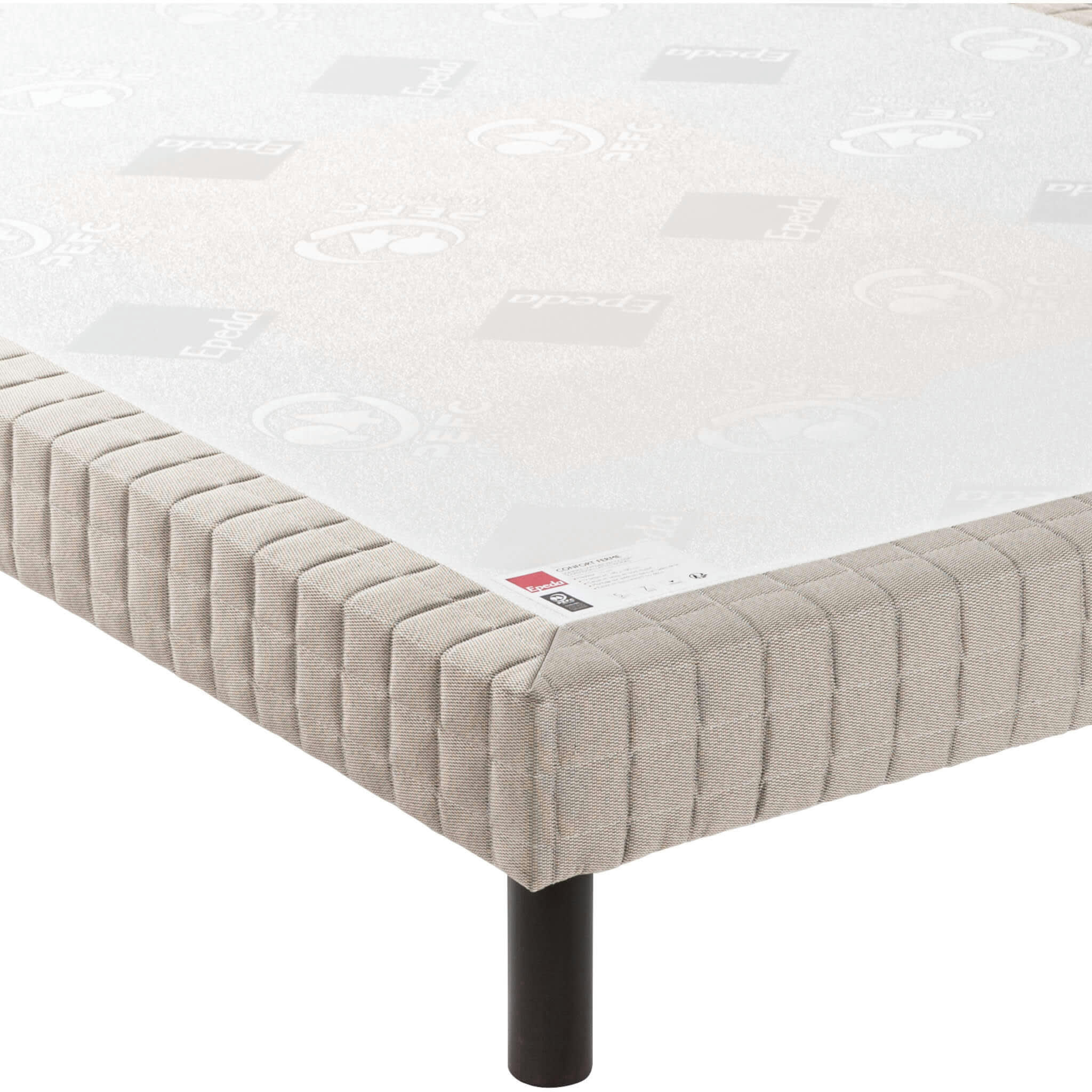 - Sommier confort ferme jean gris foncé 15 cm 120x190