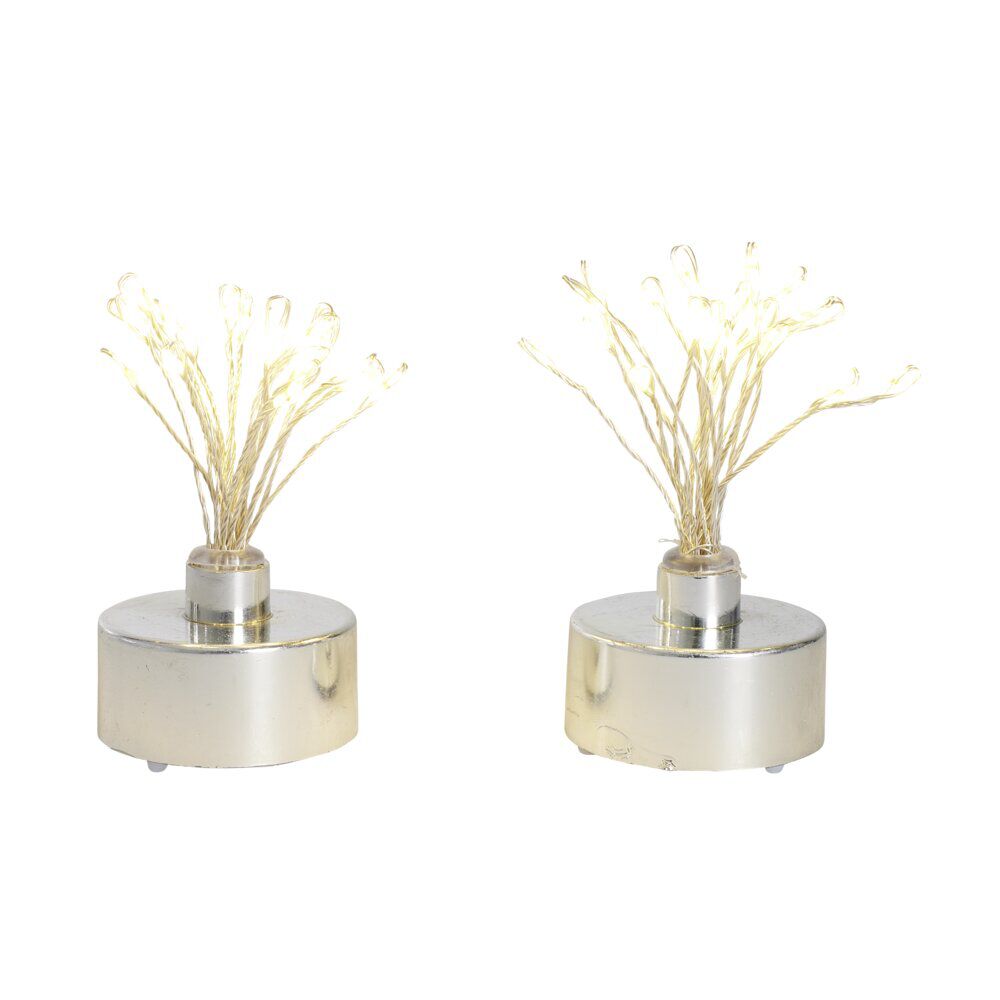 Décoration lumineuse x2 effet bouquet 20LED blanc chaud