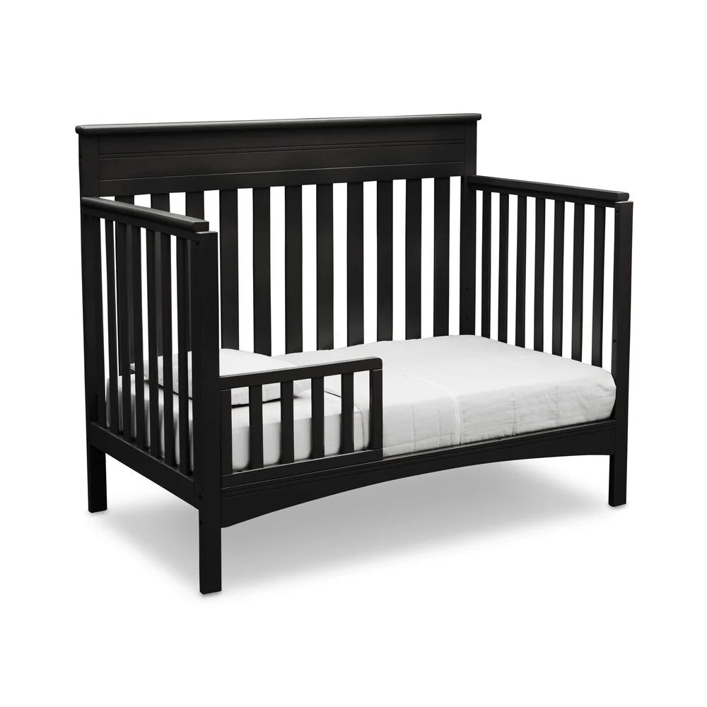 Delta Children Fabio 4-in-1 Convertible Crib, Black