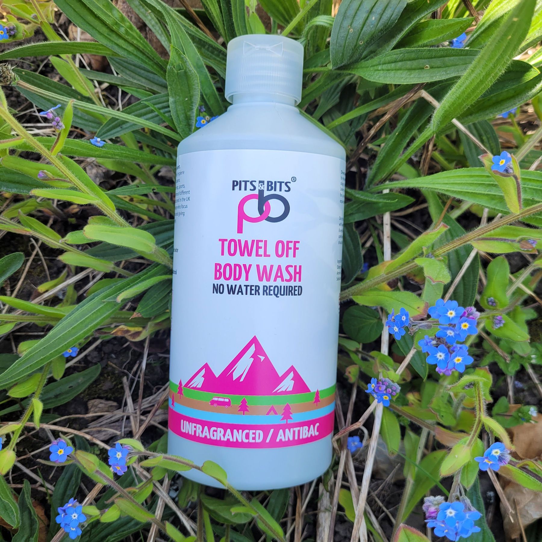 Pits & Bits Towel Off Body Wash Water Free No Rinse - Unfragranced