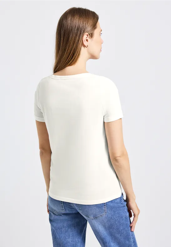 Artwork Shirt mit Turn-Up