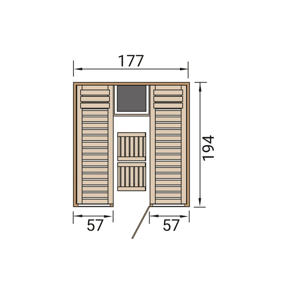 Elementsauna »KAARINA 2«, 6 Personen, inkl. 4,5 kW Ofen mit externer Steuerung