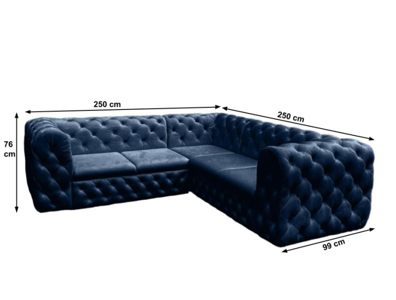 Narożnik Moet 250x250, funkcja spania, pojemnik na pościel