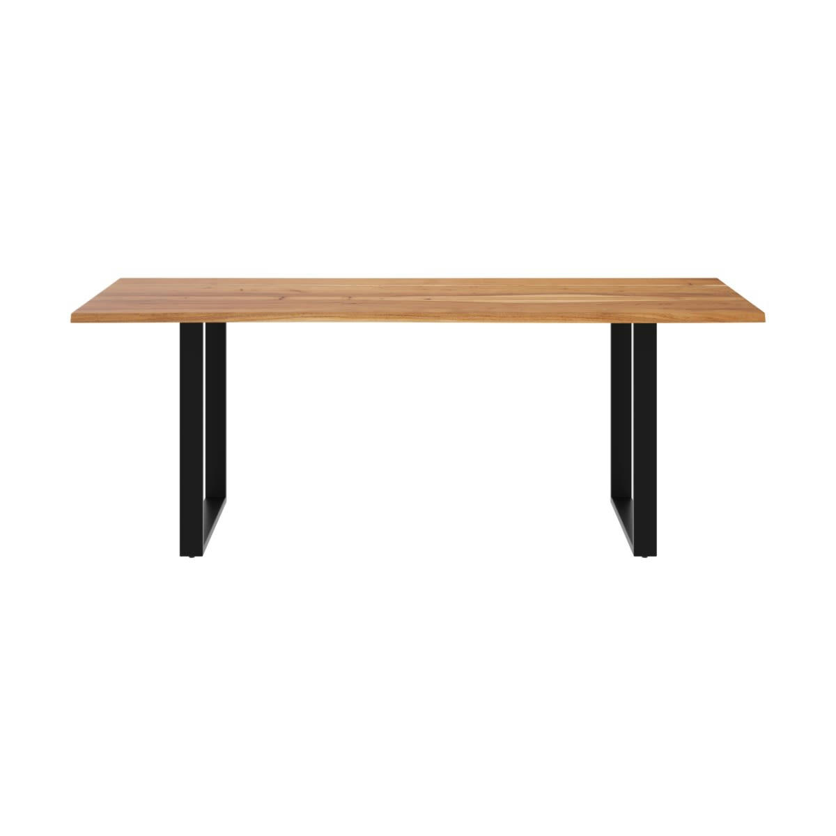 JOKO - Table rectangulaire 8 personnes en bois d'acacia et métal  220 cm